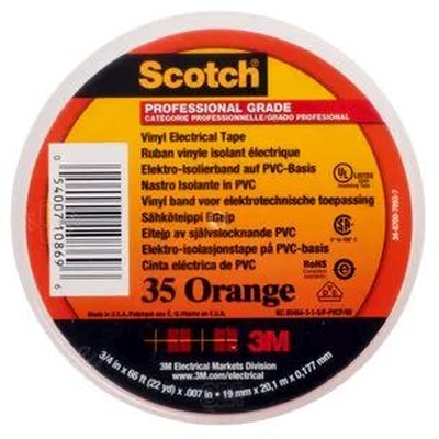 Abrasifs Ruban isolant Scotch 35 orange 19mm x20m 3M