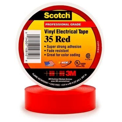 Abrasifs Ruban isolant Scotch 35 rouge 19mm x 20m 3M