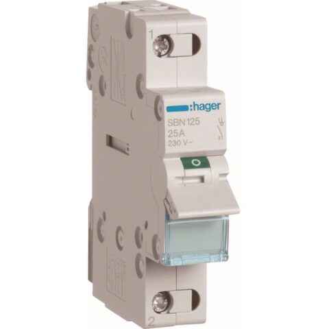 Appareillage modulaires Interrupteur modulaire 1 pôle 25A HAGER