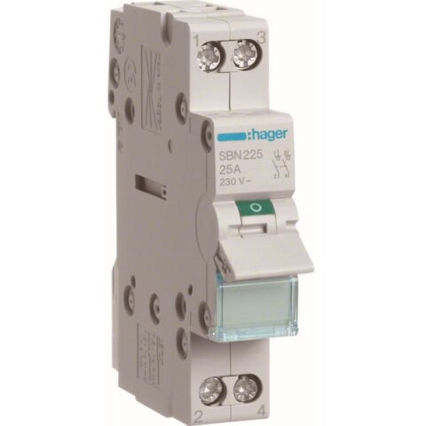 Appareillage modulaires Interrupteur modulaire 2 pôles 25A HAGER