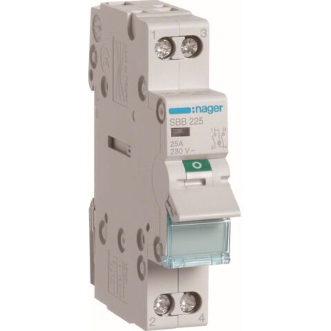 Appareillage modulaires Interrupteur modulaire 2 pôles 25A à voy HAGER