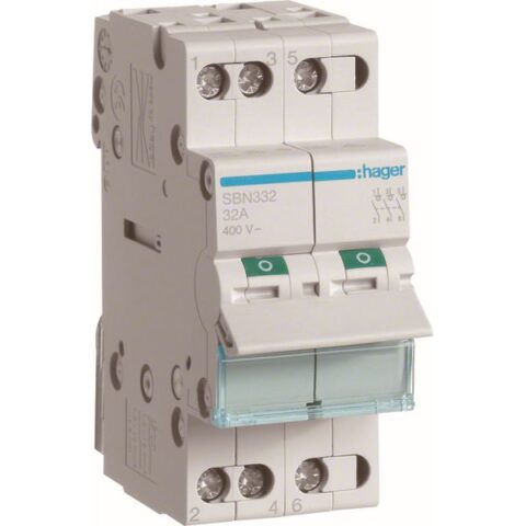 Appareillage modulaires Interrupteur modulaire 3 pôles 32A HAGER