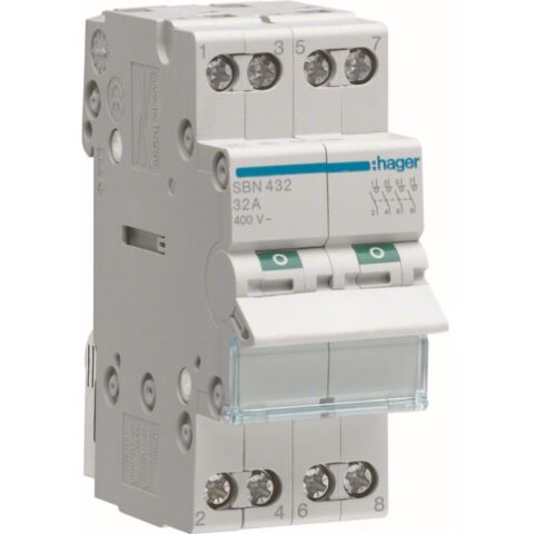 Appareillage modulaires Interrupteur modulaire 4 pôles 32A HAGER