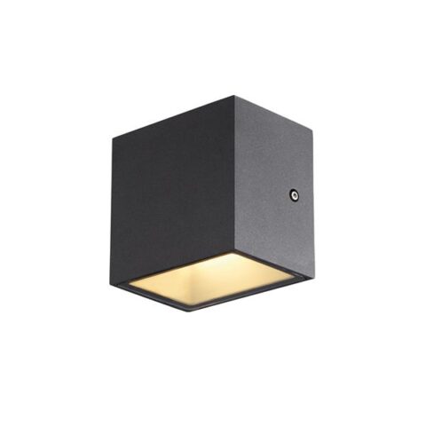 Armature murale apparent LED Sitra CUBE WL LED anthra IP44 3000K 10W SLV Belgium