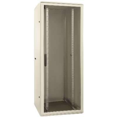 Armoire de reseau RACK 24HU GLASS 80x80x120 BEIGE ENOC SYSTEM