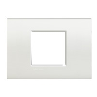 BTicino Living Light LL-Plaque rectang. large 2 mod blanc BTICINO