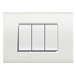 BTicino Living Light LL-Plaque rectangul. 3 mod BTICINO