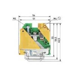 Bornes de raccordement Borne rail t. WKN10 SL/U WIELAND