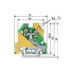 Bornes de raccordement Borne rail terre  WK4SL/U WIELAND