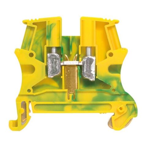 Bornes pr rails din Bloc clip vert/jaune 2