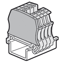 Bornes pr rails din Cloison terminale blocs vis 2E/2S LEGRAND