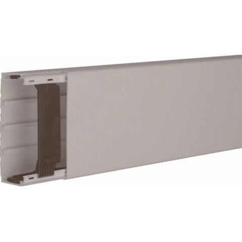 Canalisation mural pvc+access. Goulotte h40 l110 gris TEHALIT