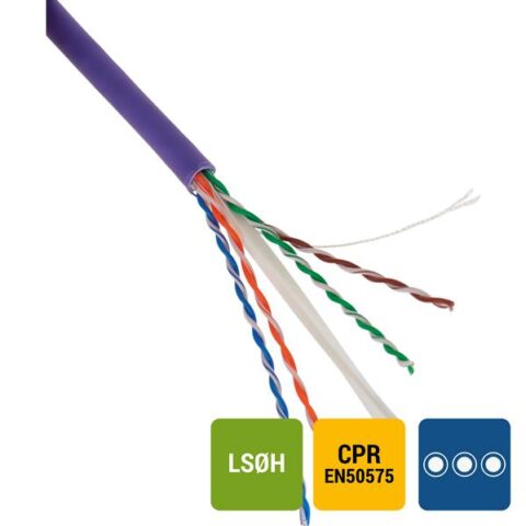 Cat 6 unshielded U/UTP CAT6 4P LSOH B2ca-s1a