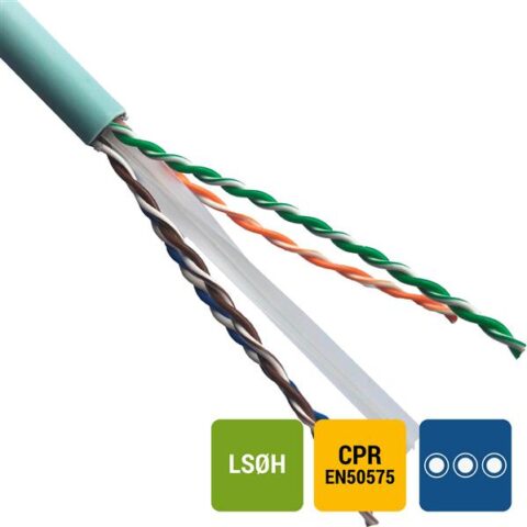 Cat 6E unshielded U/UTP CAT6A 4P LSOH B2ca-s1a