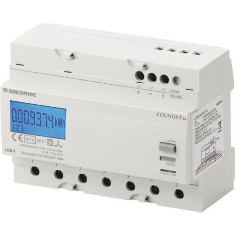 Compteurs kwh COUNTIS E34 3PH 100A RS485+MID SOCOMEC