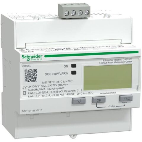 Compteurs kwh IEM3255 COMPT KWH& PUI 3P 1/5A RS485 MID Schneider Distribution