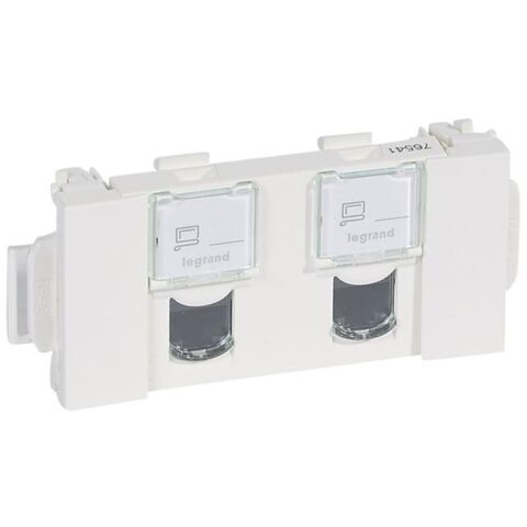 Connecteur&accesoire en cuivre MOSAIC 2XRJ 45 CAT 5E UTP CLIP LEGRAND