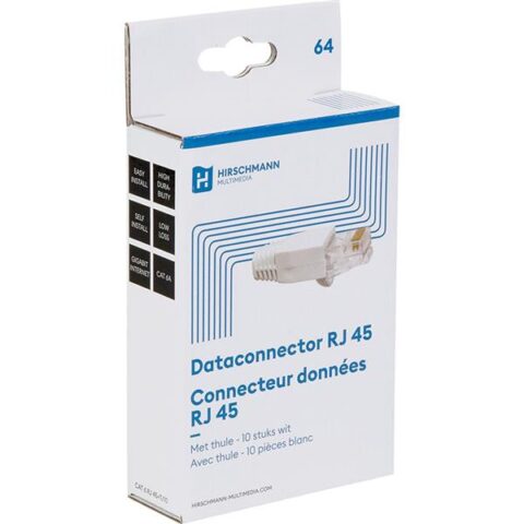 Connecteur&accesoire en cuivre RJ 45 conn CAT 6 avec tulle blanc 10 st HIRSCHMANN