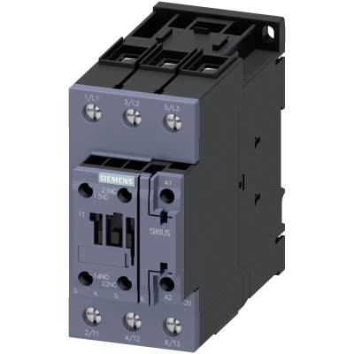 Contacteurs+auxil.+ accessoir. CONTACTOR 22KW 230VAC 1no1nc 50Hz 3P S2 SIEMENS