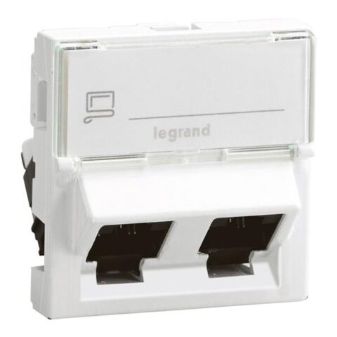 Cordons RJ45 MOSAIC 2XRJ 45 CAT 6 UTP -45° LEGRAND