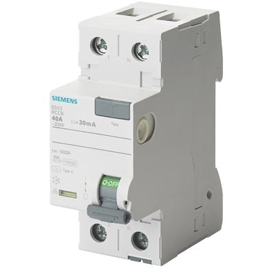 Disj.diff.4p/40a 30&300ma INTERR.DIFF. A 40A 1+N 30MA 230V 2UM I2T SIEMENS