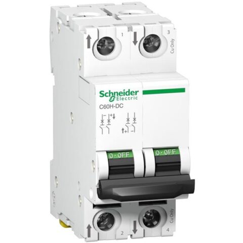 Disjonteurs 6ka C60H-DC 2P 2A C 500VDC Schneider Distribution