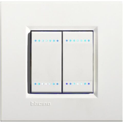 Domotica Interrupteur 4 boutons Bticino Light- Wh Qbus