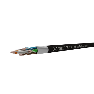 FTP cat5E (non acs) F/UTP CAT6A 4P PE Fca Noir Exterieur B-CABLES