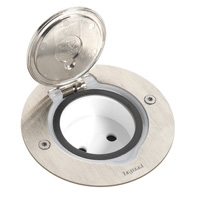 Gaines de sol - Chapelles Réceptacle prise de sol rond inox LEGRAND