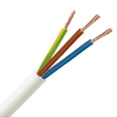 H05VV-F = VTMB LISSE VTMB CABLE LISSE PVC BLANC 3G1MM² CABLE D'INSTALLATION