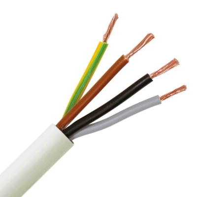 H05VV-F = VTMB LISSE VTMB CABLE LISSE PVC BLANC 4G0