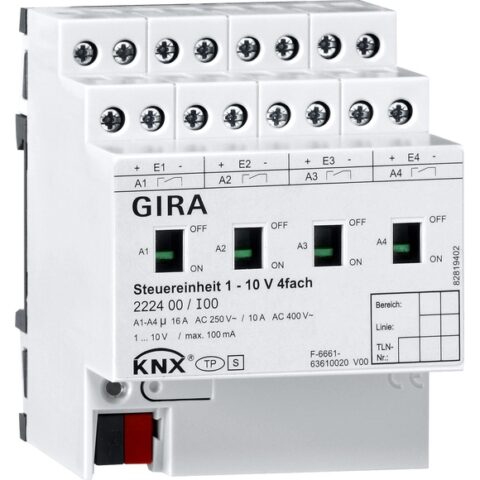 KNX Unité de commande 1 - 10 V 4x manuel KNX GIRA