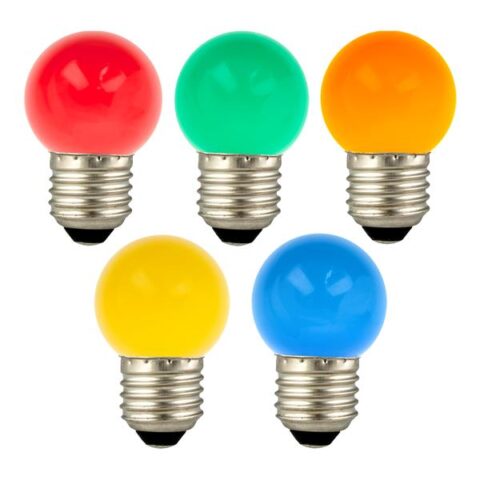 LED lampes retrofit EcoPack 5pc LED G45 E27 1W Multi-colour BAILEY