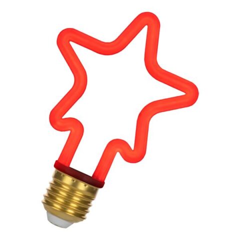 LED lampes retrofit Neon LED Star E27 4W Red BAILEY