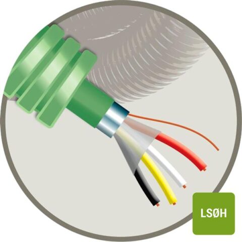 LSOH TUBE + LSOH CABLES DIV. GREEN FLEX 16 + EIB/ 2X2X0