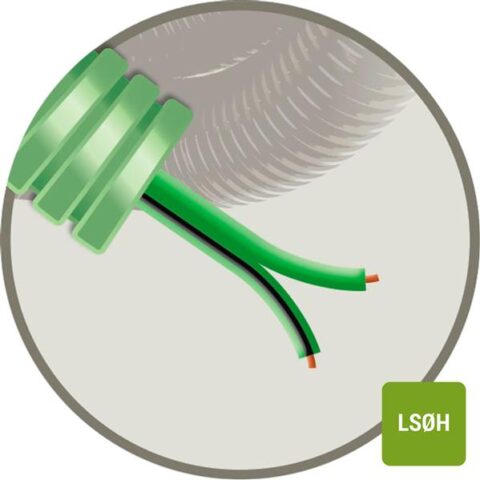 LSOH TUBE + LSOH CABLES DIV. GREEN FLEX 16 + LS 2X1