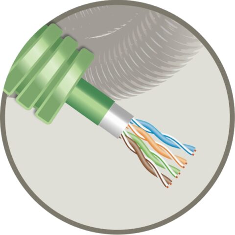 LSOH TUBE + LSOH CABLES DIV. GREEN FLEX 20 + F/UTP CAT6 GREEN FLEX