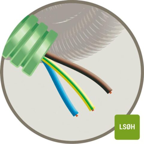 LSOH TUBE + LSOH CABLES DIV. GREEN FLEX 20 + H07Z1-U 3G4MM² GREEN FLEX