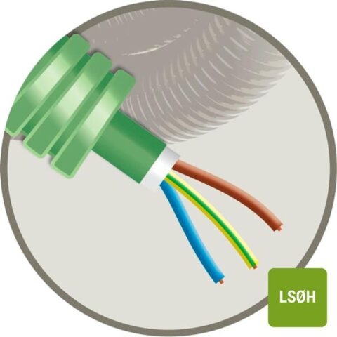 LSOH TUBE + LSOH CABLES DIV. GREEN FLEX 20 + XGB 3G1