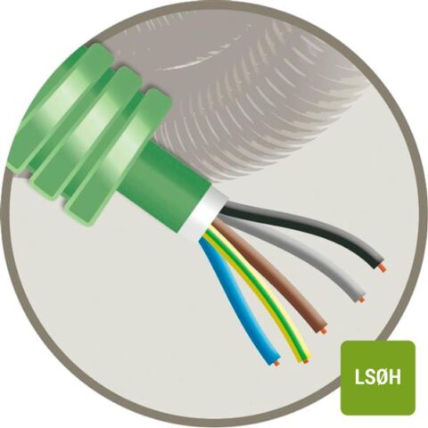 LSOH TUBE + LSOH CABLES DIV. GREEN FLEX 20 + XGB 5G1