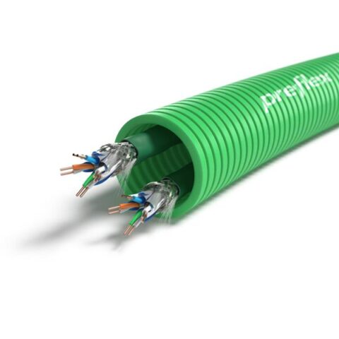 LSOH TUBE + LSOH CABLES DIV. PREFLEX 25 LS0H + 2 X S/FTP CAT7E PREFLEX SAFE