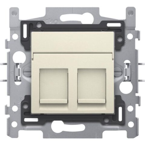 Matériel à encastrer 2XRJ45 UTP CAT5E CREAM NIKO