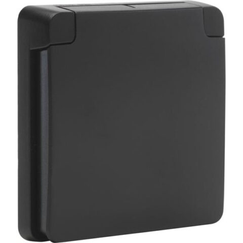 Matériel étanche Hydro adapteur 45x45mm noir NIKO