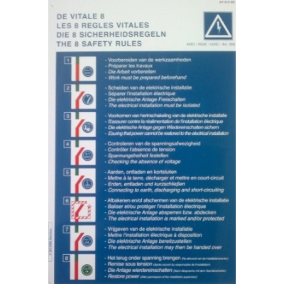 N/A Plaque PVC - 8 règles d'or - format A3 CATUE