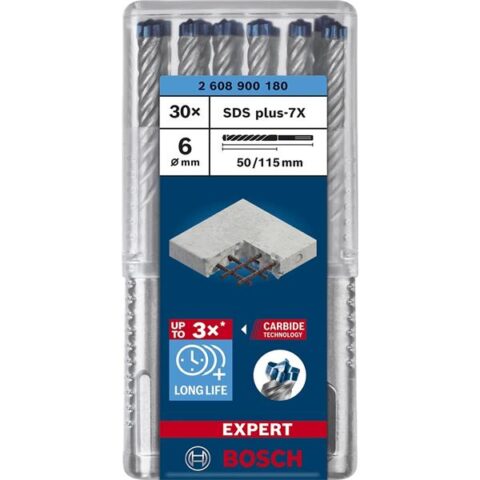 Outillage electr.+ accessoires Foret SDS plus-7X 30pcs 6x50x115mm Bosch Professional