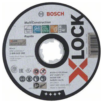 Outillage electr.+ accessoires X-LOCK Multi Construction 125mm Bosch Professional