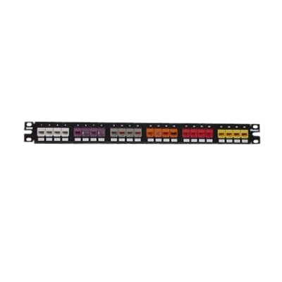 Panneaux de brassage en cuivre PP. FlUSH MOUNT 24 PORTS BLACK PANDUIT