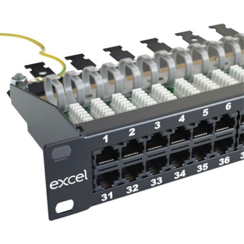 Panneaux de brassage en cuivre VOICE 25PORT RJ45 PATCH PANEL 1U 3PR BK Excel Networking Solutions