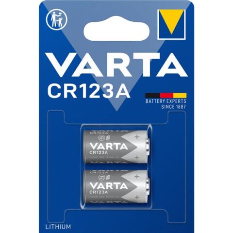 Piles Pile LITHIUM CYLINDR. CR123A 3V (2) VARTA