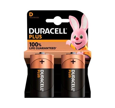 Piles alcaline DURACELL ALKA Plus D X2 DURACELL